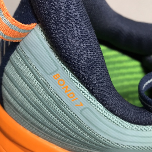 Hoka One One Bondi 7 Sz 9.5 Wide Shoes Blue Haze - Picture 10 of 12